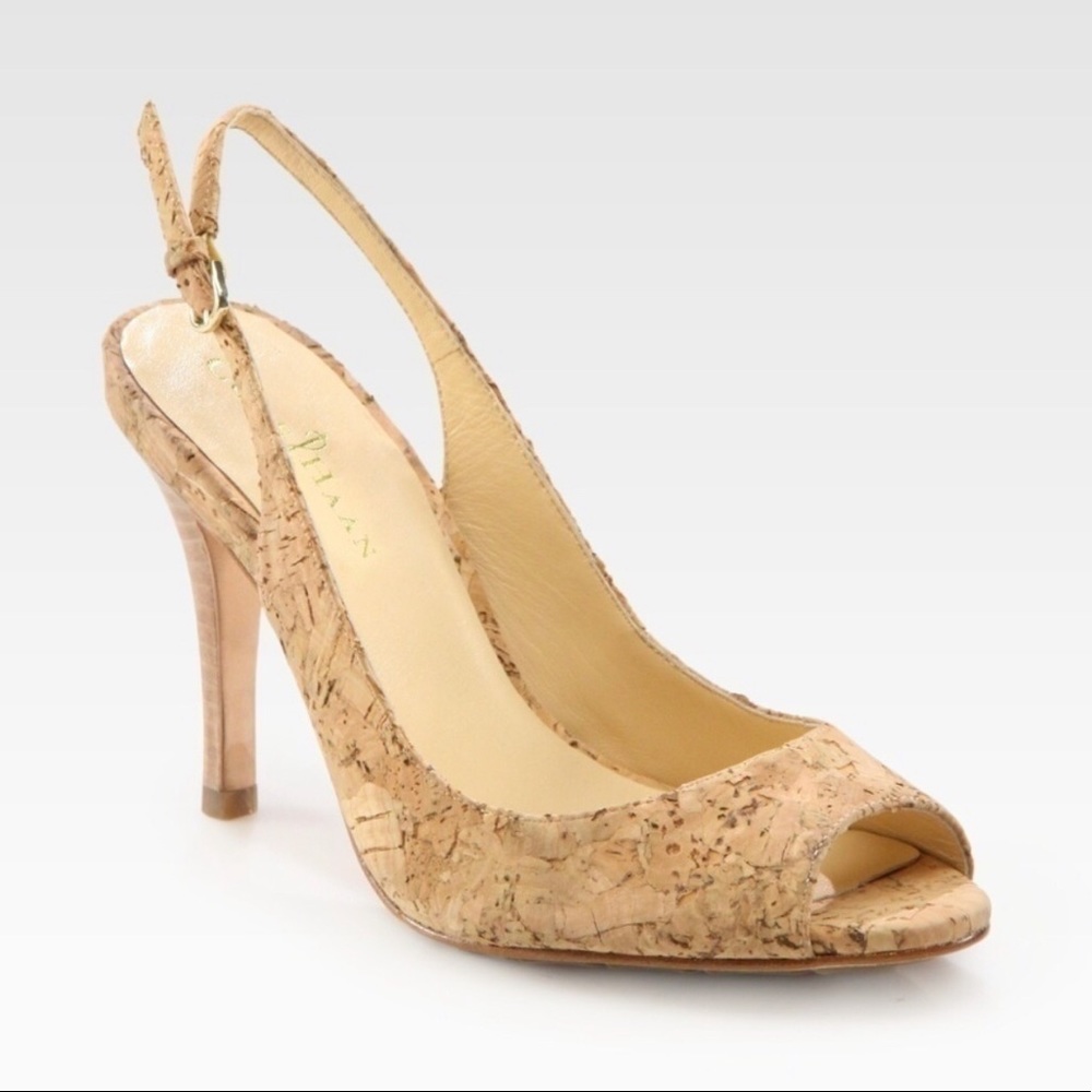 Cole Haan cork slingback heels Nike air
